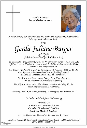 Gerda Juliane Burger